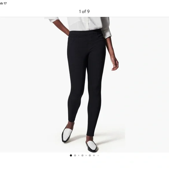 NWT Spanx Women's Black Ankle Jeannish Leggings size medium - Picture 7 of 8
